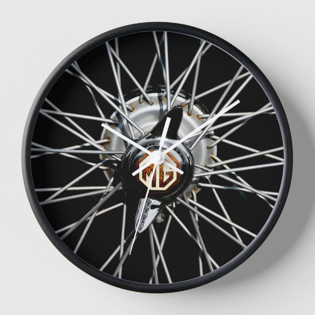 MG Wire Wheel Clock (Front)