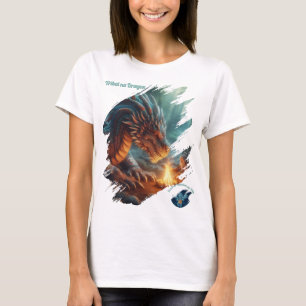 Mga Dragon   Tribal Fire Dragon Fantasy Art  T-Shirt