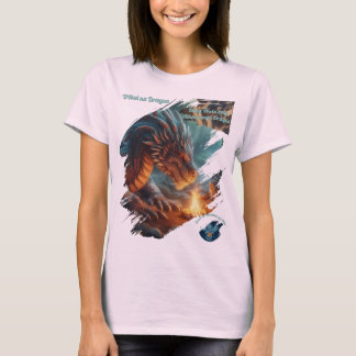 Mga Dragon | Tribal Fire Dragon Fantasy Art T-Shirt