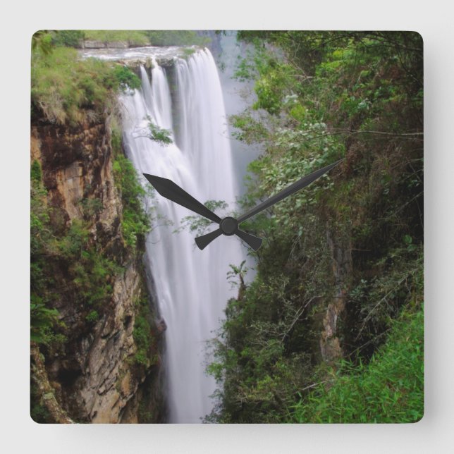 Mgawa Falls, Near Lusikisiki, Wild Coast Square Wall Clock (Front)