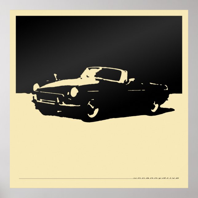 MGB, 1971 - Black on light cream Poster (Front)
