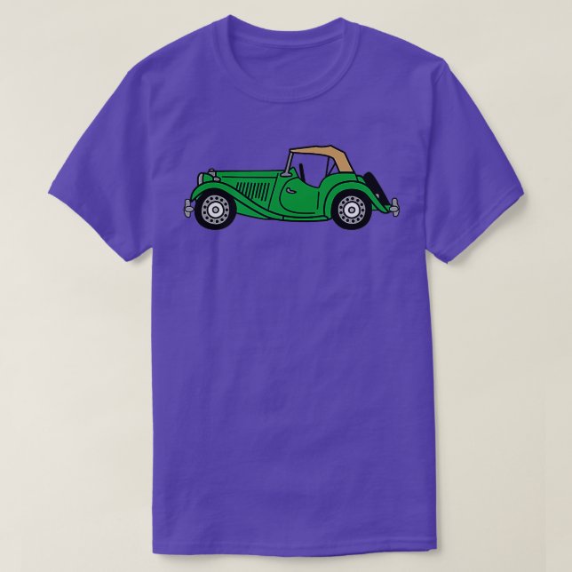 MGTD MG TD British Racing Green Classic Car  T-Shirt (Design Front)