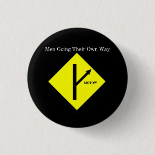 MGTOW Logo Button-Small-Black Background 3 Cm Round Badge