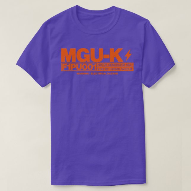 MGUK F1 Hybrid Power Unit Orange Design T-Shirt (Design Front)