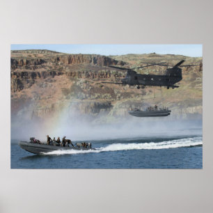 MH-47G Chinook Helicopter Poster