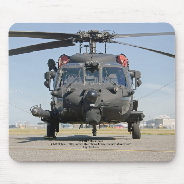 MH-60M Black Hawk Special Operations helicopter Mouse Mat (Front)