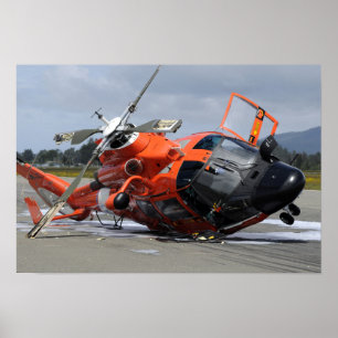 MH-65 Dolphin helicopter crashed at Arcata Airp Poster