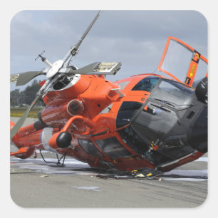 MH-65 Dolphin helicopter crashed at Arcata Airp Square Sticker