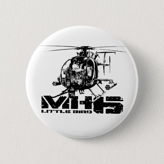 MH-6 Little Bird 2 Inch Round Button (Front)