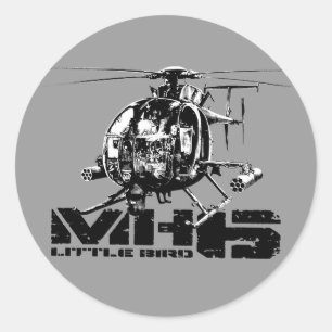 MH-6 Little Bird Classic Round Sticker
