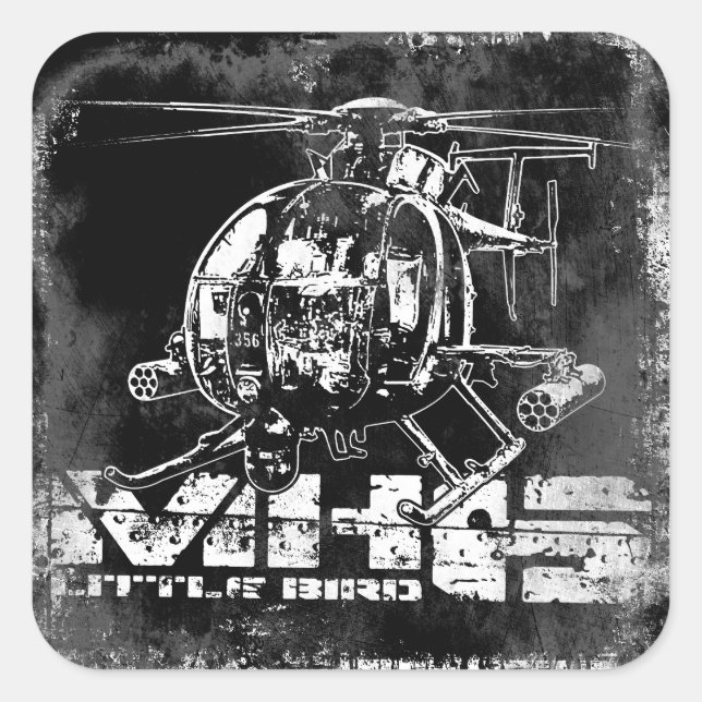 MH-6 Little Bird Square Sticker (Front)