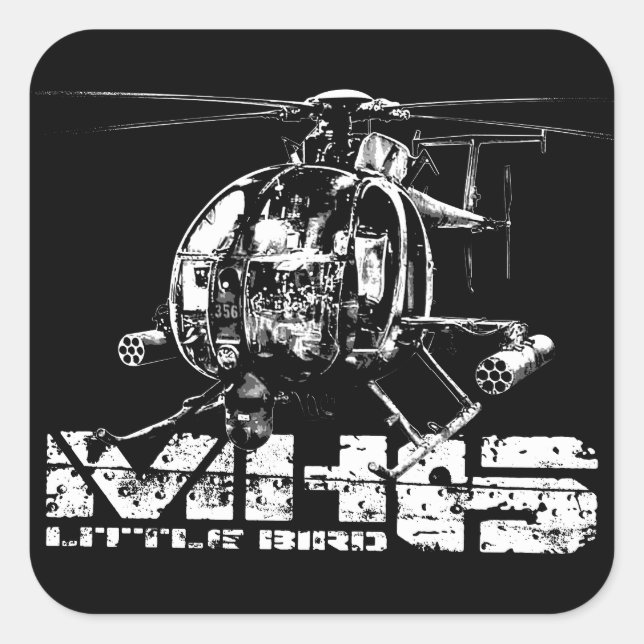 MH-6 Little Bird Square Stickers (Front)