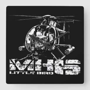 MH-6 Little Bird Square Wall Clock