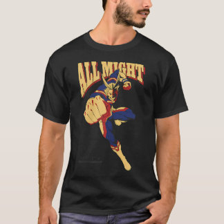 Mha All Might Vintage 90's Action Pose Superhero T-Shirt