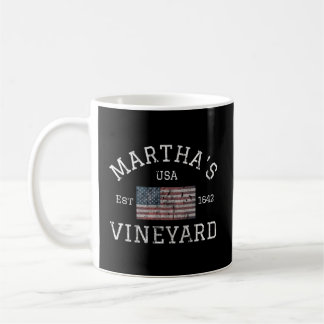 Mha'S Vineyard Massachusetts American Flag Usa Coffee Mug