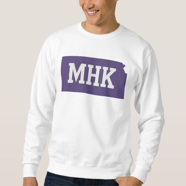 MHK Kansas | Manhattan KS State Abbreviation Sweatshirt (Front)