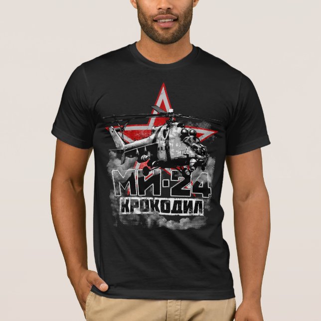 Mi-24 Soviet large helicopter T-Shirt (Front)