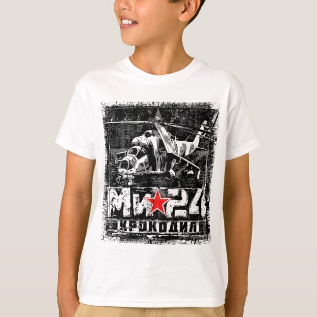 Mi-24 Soviet large helicopter T-Shirt (Front)