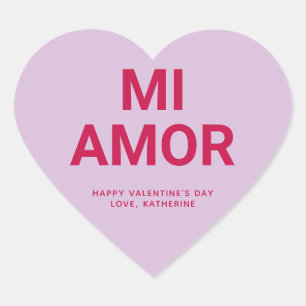 Mi amor cute Valentine's Day custom conversation Heart Sticker
