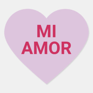 Mi amor spanish cute Valentine's Day conversation Heart Sticker