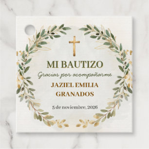 Mi Bautizo Favour Tags Personalised Baptism