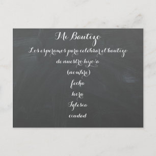Mi Bautizo postcard invitation