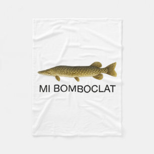 Mi Bomboclat Funny Fish Jamaican Slang Graphic Fleece Blanket