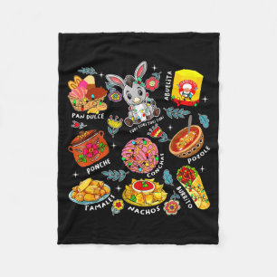 Mi Burrito Sabanero Mexican Tuki Tuki Latino Xmas Fleece Blanket