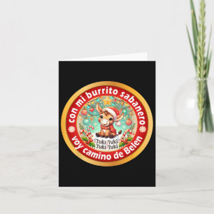 Mi Burrito Sabynero Mexican Christmas Donkey Spani Card
