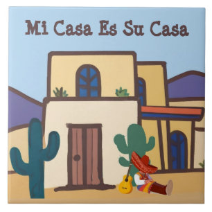 Mi Casa Es Su Casa Mexican Desert Adobe Home Tile