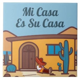 Mi Casa Es Su Casa Southwestern Adobe Home Sign Tile