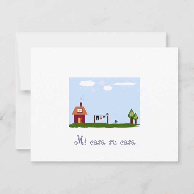 Mi casa su casa house warming invitation (Front)