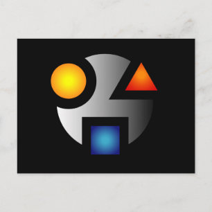 MI cryptic logo postcards