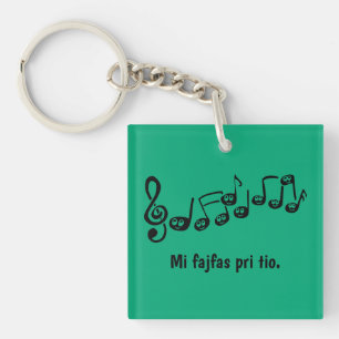 Mi fajfas pri tio. key ring