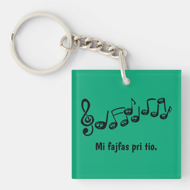 Mi fajfas pri tio. key ring (Front)