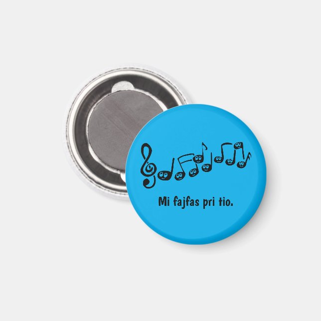 Mi fajfas pri tio. magnet (Front/Back)
