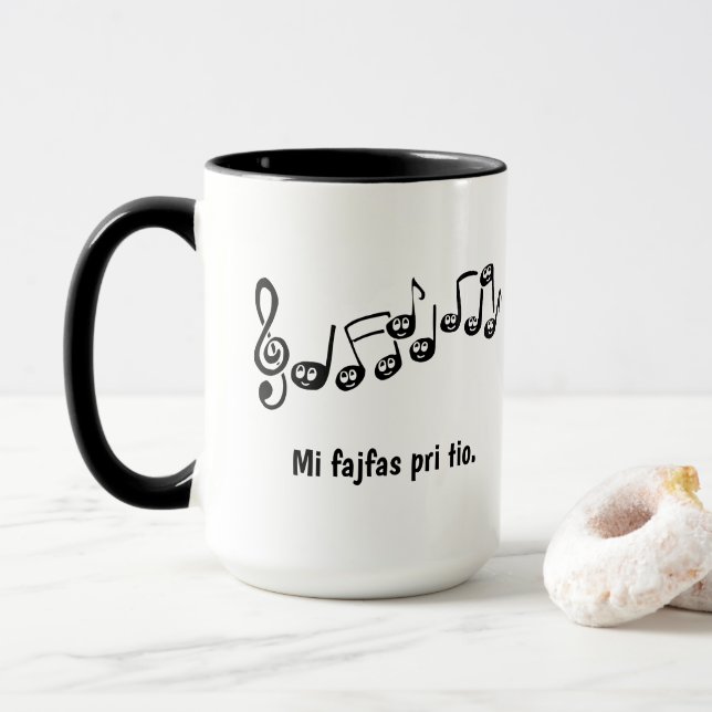 Mi fajfas pri tio. mug (With Donut)