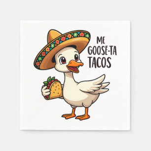Mi Goose ta tacos Funny Mexican Taco Lovers  Napkin