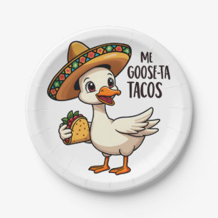 Mi Goose ta tacos Funny Mexican Taco Lovers Paper Plate