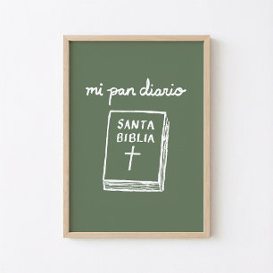Mi Pan Diario Santa Biblia Arte Cristiano Poster