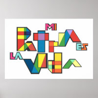 MI PATRIA ES LA VIDA Colorful Mosaic Poster