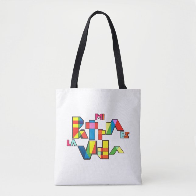 MI PATRIA ES LA VIDA Colourful Mosaic Tote Bag (Front)