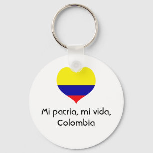 Mi patria, mi vida, Colombia key chain
