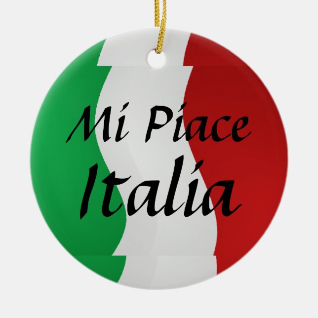 Mi Piace Italia Italian Flag Ornament (Front)