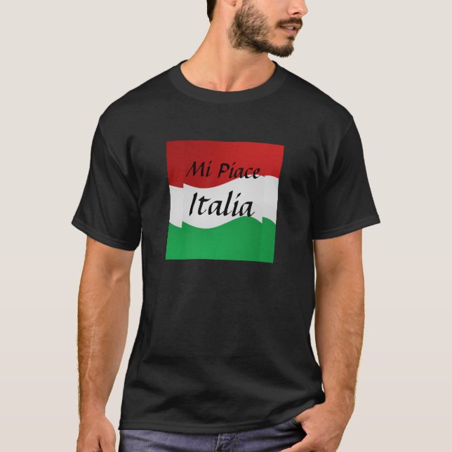 Mi Piace Italia Italian Flag Shirt (Front)