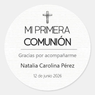 Mi Primera Comunion Spanish Favour Stickers Labels