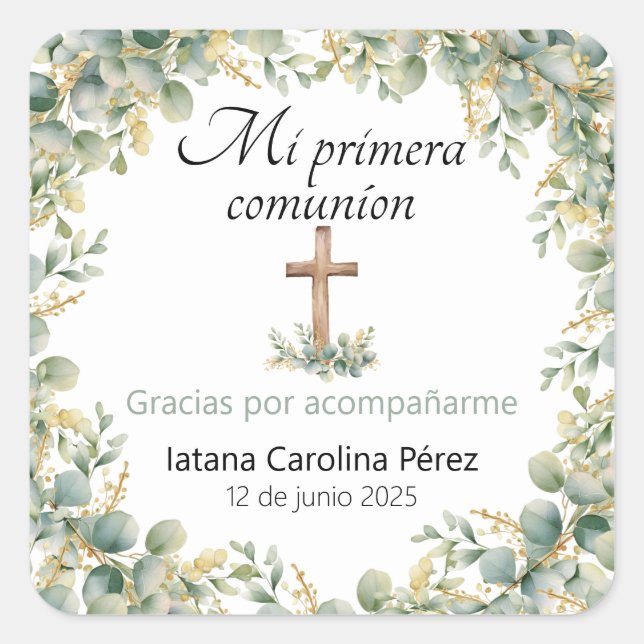 Mi Primera Comunion Stickers - First Communion (Front)