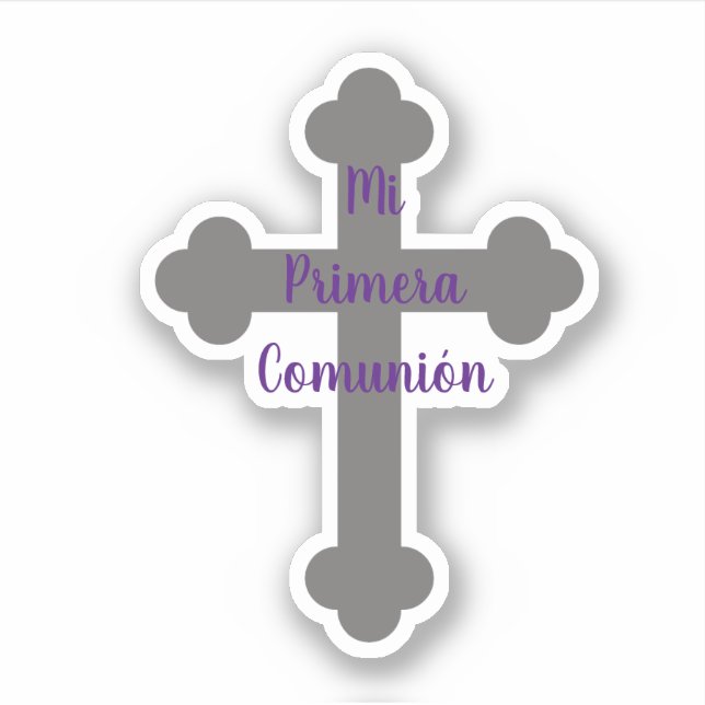 Mi Primera Comunion vinyl sticker (Front)