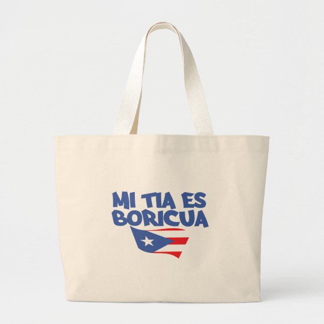 Mi Tia Es Boricua Tote Bag (Front)