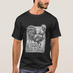 Mi Vicio Tiene Plumas Rooster Chicken Lover T-Shirt